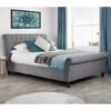 Andriana Fabric Super King Size Bed In Grey Velvet