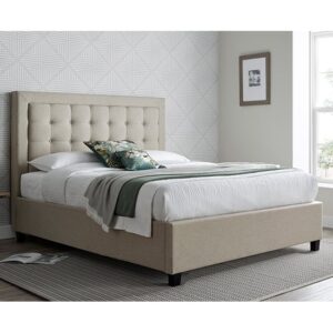 Brandon Fabric Ottoman Storage Double Bed In Oatmeal
