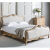 Chic Mindy Ash Wooden King Size Bed In Weathered