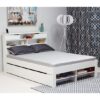 Fabio Wooden Double Bed With 2 Drawers In White