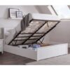 Madge Wooden Ottoman King Size Bed In Surf White