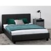 Prenon Faux Leather Double Bed In Black