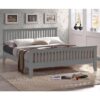 Turin Wooden Double Bed In Grey