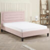 Picasso Fabric Double Bed In Pink