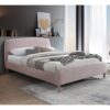 Otley Teddy Bear Fabric Double Bed In Blush Pink