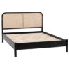 Scalar Wooden Double Bed In Black And Natural