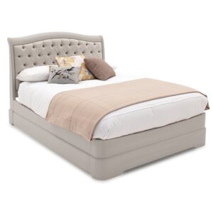 Macon Wooden King Size Bed In Taupe