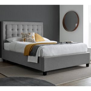 Bradenton Fabric Ottoman Storage King Size Bed In Grey