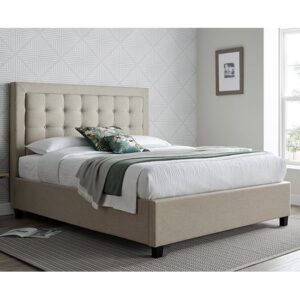 Bradenton Fabric Ottoman Storage King Size Bed In Oatmeal
