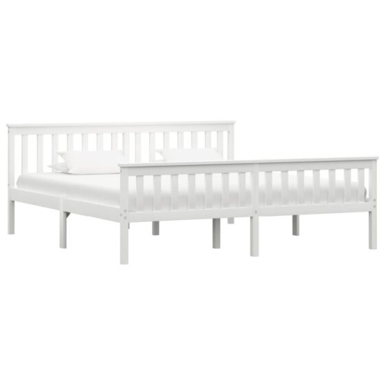 Chilliwack Wooden Super King Size Bed In White