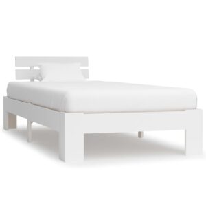 Absecon Wooden Single Bed In White