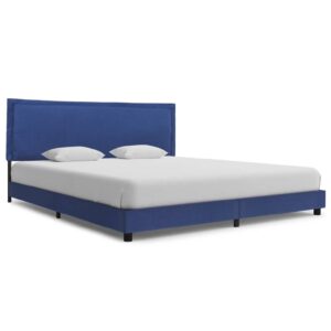 Arcadia Fabric King Size Bed In Blue
