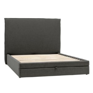 Norton Fabric Double Bed With 2 Drawers In Smoke