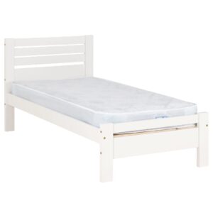 Talox Wooden Single Bed In White