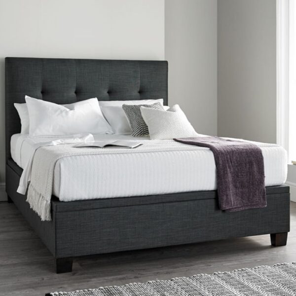 Walker Fabric Ottoman Storage Super King Size Bed In Slate